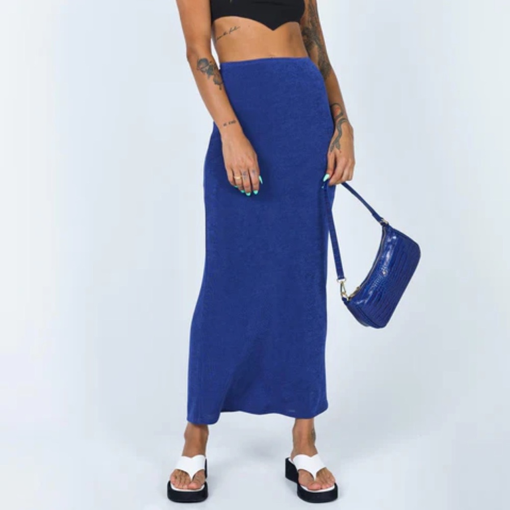 Princess Polly Blue Harriette Maxi Skirt Blue